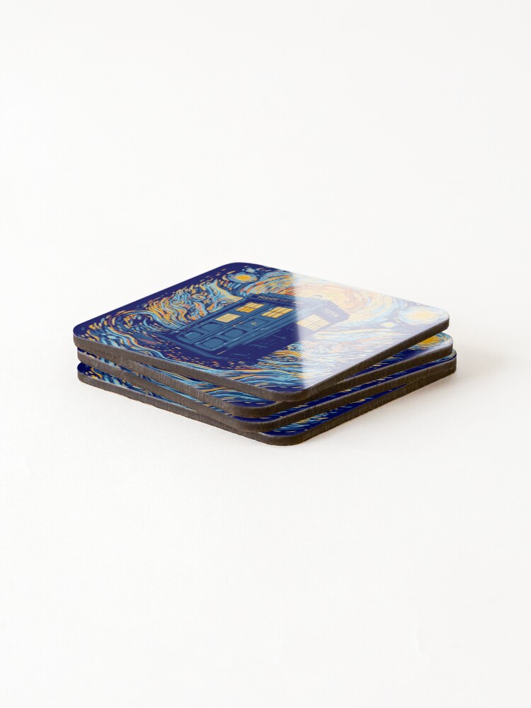 Thumbnail 4 of 5, Coasters (Set of 4), Starry blue box designed and sold by fredlevy-hadida.