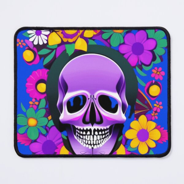 Item preview,   skull surrounded by mexican ornamental elements , colors purple, and black designed and sold by aipaint.
