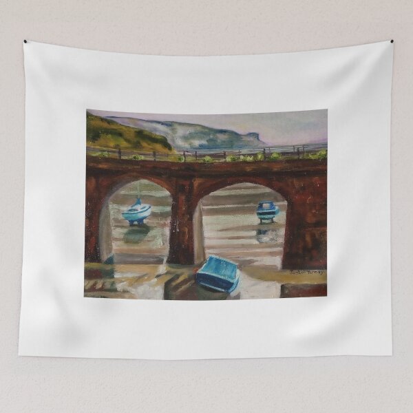 Item preview, The railway arches across Folkestone harbor designed and sold by Justin Turney Art.