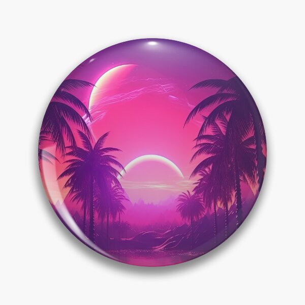 Item preview, Sunset Serenade: Tropical Synthwave Dreams designed and sold by Mullet Monkey.