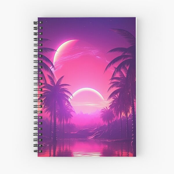 Item preview, Sunset Serenade: Tropical Synthwave Dreams designed and sold by Mullet Monkey.