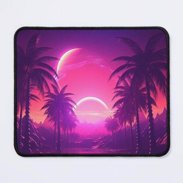 Item preview, Sunset Serenade: Tropical Synthwave Dreams designed and sold by Mullet Monkey.