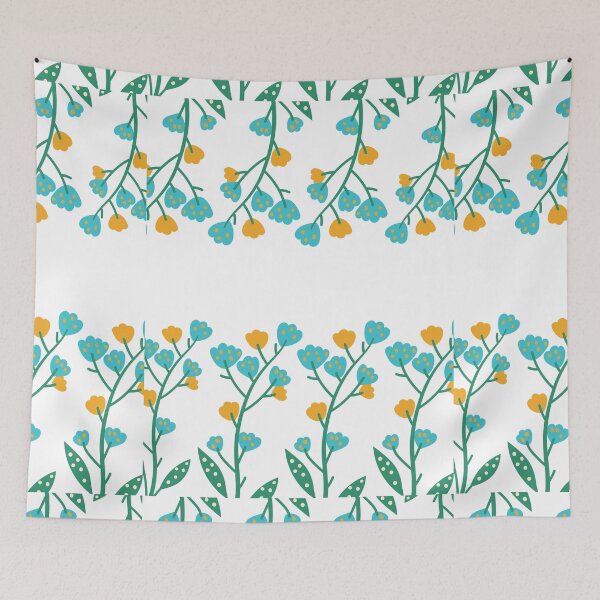 Item preview, Delicate flowers yelow blue white designed and sold by Gonçalo  Camara.