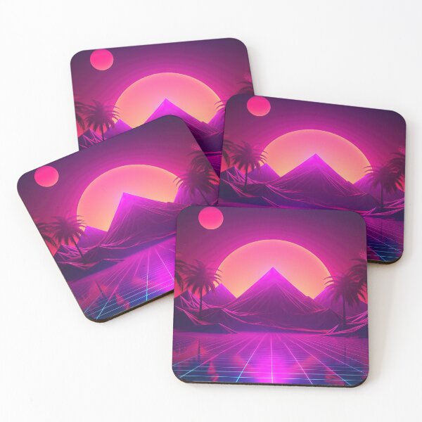 Item preview, Neon Sunset Oasis: Synthwave Vibes in Paradise designed and sold by Mullet Monkey.