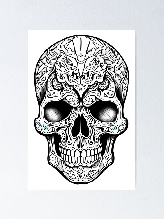 額縁 tatoo studio yamada IRON SKULL POSTER skull tattoo