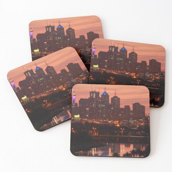 Item preview, Melbourne City Yarra Sunrise Red Sky designed and sold by Pontian69.