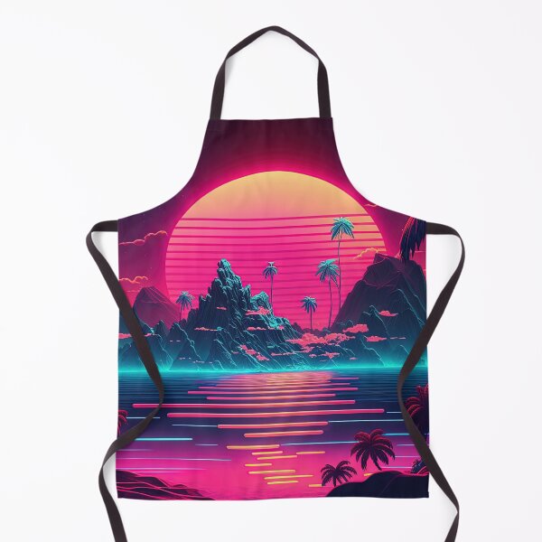 Item preview, Tropical Twilight: Synthwave Serenity at Sunset designed and sold by Mullet Monkey.
