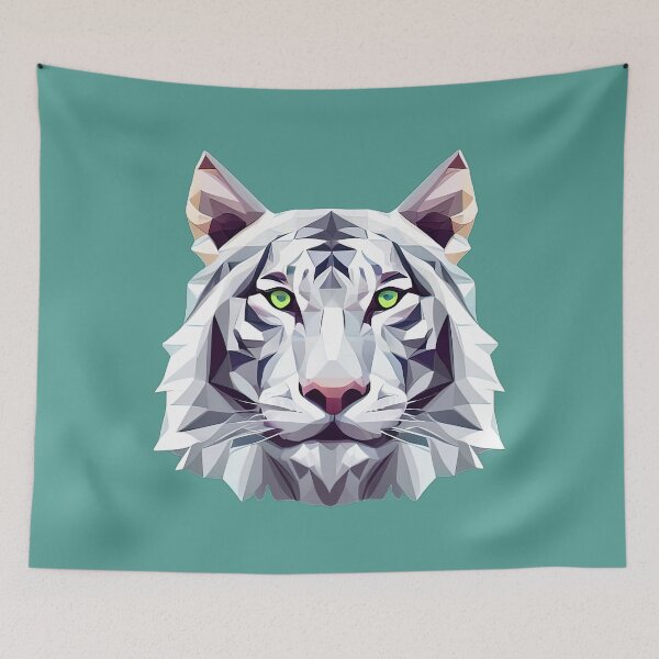 Item preview, Beautiful White Tiger designed and sold by PolygonXYZ.