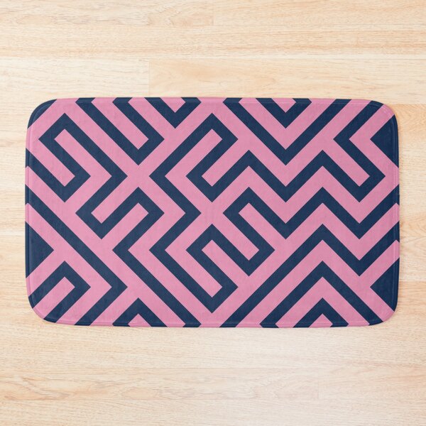 Item preview, Pink And Blue Random Maze Pattern designed and sold by JenTrinhArt.