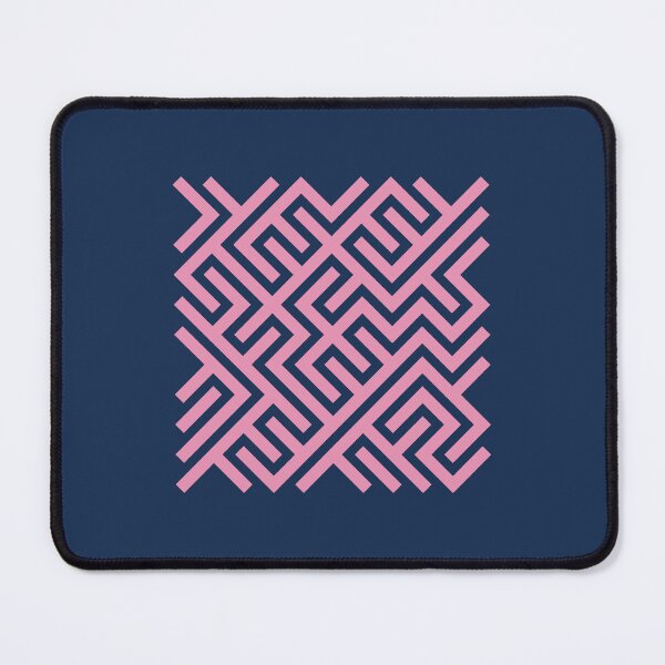 Item preview, Pink And Blue Random Maze Pattern designed and sold by JenTrinhArt.