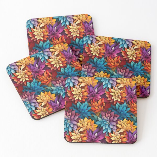 Item preview, Colorful Flower Painting Print Background designed and sold by PaperieJennifer.