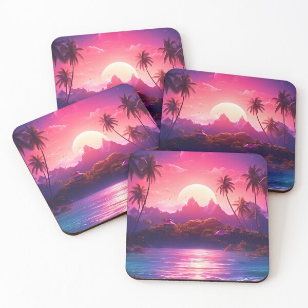 Item preview, Palm Tree Sunsets: A Synthwave Journey to Paradise designed and sold by Mullet Monkey.