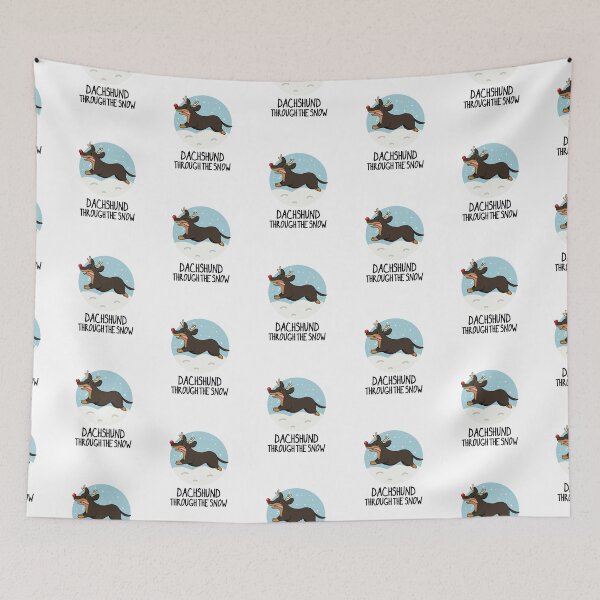 Item preview, Dachshund Through The Snow Funny Christmas Puns  designed and sold by punnybone.
