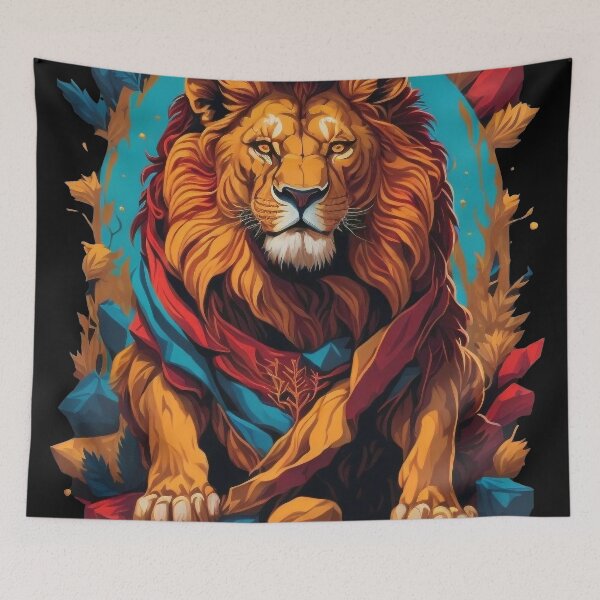 Item preview, lion king happy background black colorful designed and sold by zoughlal.