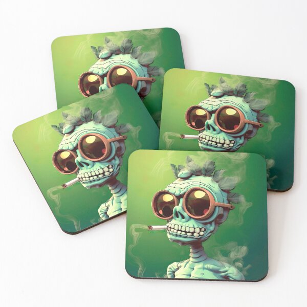 Item preview, Goofy ahh art cool skeleton smokes with glasses designed and sold by ZINETIC.