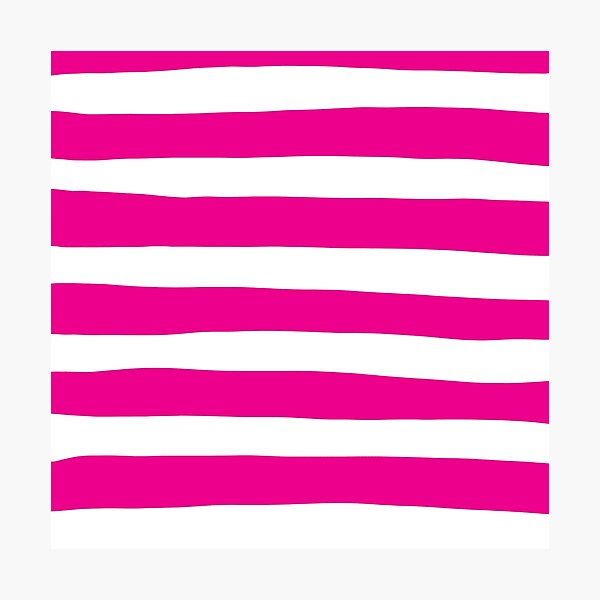 Item preview, Uneven Stripes in Magenta and White  designed and sold by LAEC-Shop.