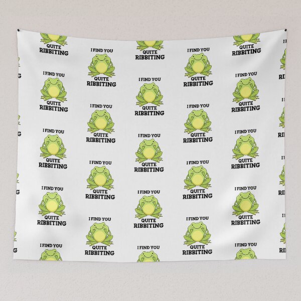 Item preview, I Find You Quite Ribbiting Funny Frog Puns  designed and sold by punnybone.