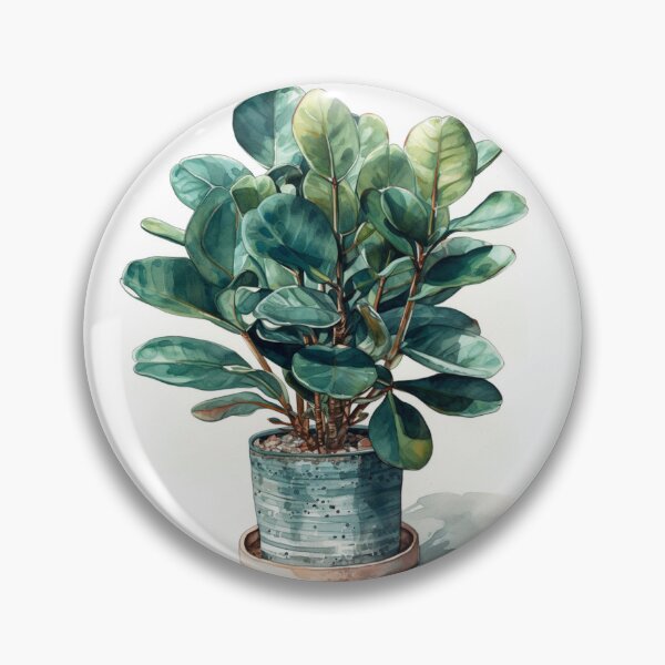 Item preview, Rustic potted rubber tree plant designed and sold by PaperieJennifer.