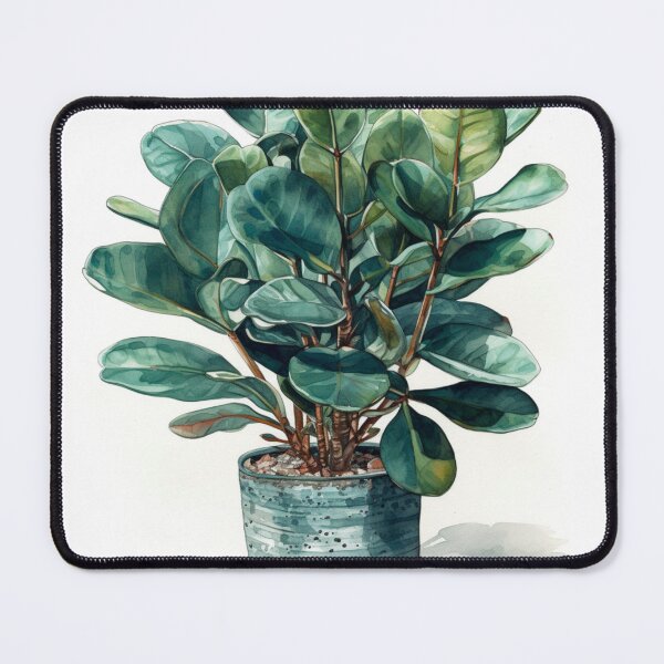 Item preview, Rustic potted rubber tree plant designed and sold by PaperieJennifer.