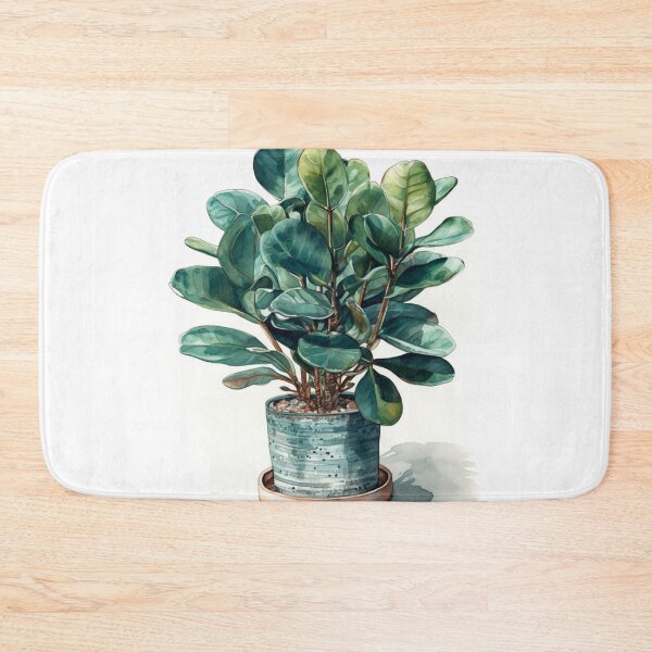 Item preview, Rustic potted rubber tree plant designed and sold by PaperieJennifer.