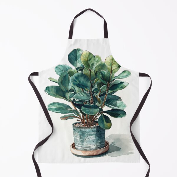 Item preview, Rustic potted rubber tree plant designed and sold by PaperieJennifer.