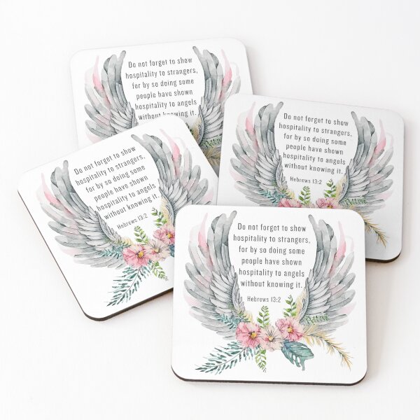 Item preview, Hebrews 13:2 - Do not forget to show hospitality to strangers, for by so doing some people have shown hospitality to angels without knowing it. designed and sold by FlutterByH.