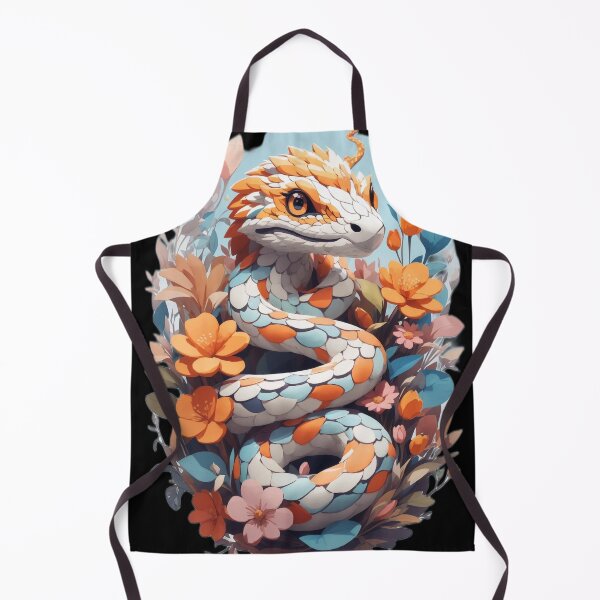 Item preview, Vivid Snake and Fantasy Flowers: A Psychedelic and Colorful for Snake Lovers and Flower Power Fans designed and sold by zoughlal.