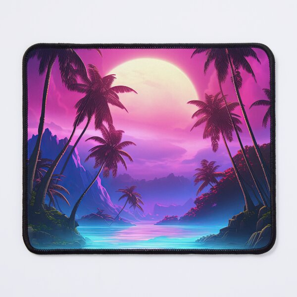 Item preview, Sunset Palms: Retrofuturistic Synthwave Paradise designed and sold by Mullet Monkey.