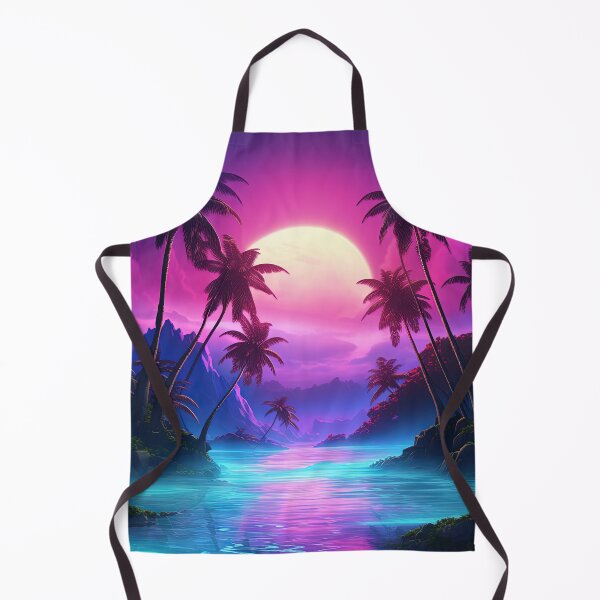 Item preview, Sunset Palms: Retrofuturistic Synthwave Paradise designed and sold by Mullet Monkey.
