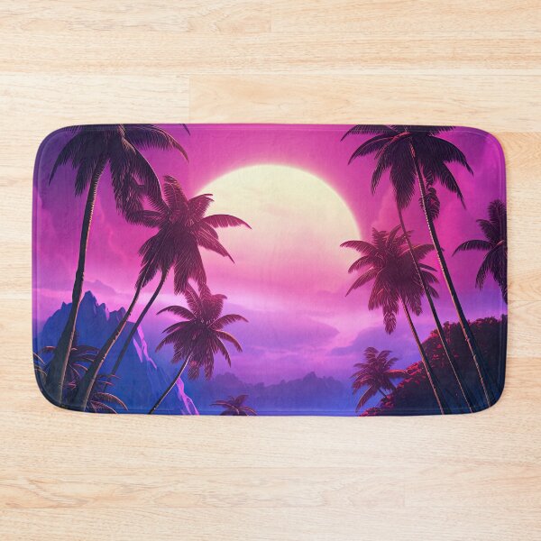 Item preview, Sunset Palms: Retrofuturistic Synthwave Paradise designed and sold by Mullet Monkey.