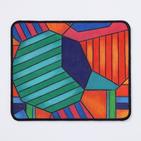 Item preview, 'Abstract Patchwork' by Helen V James. colourful geometric abstract artwork designed and sold by helenvjames.
