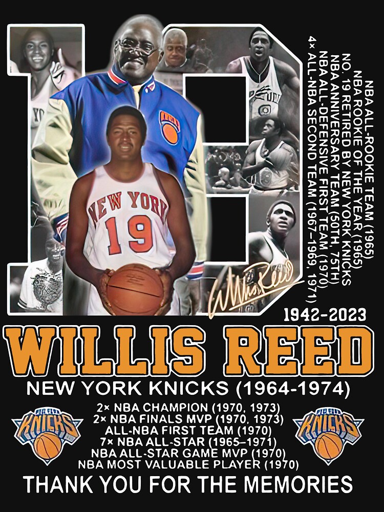 Willis Reed 1942 – 2023 New York Knicks, willis reed,willis reed 19,the  captain,basketball,champions Essential T-Shirt for Sale by StevenThomass