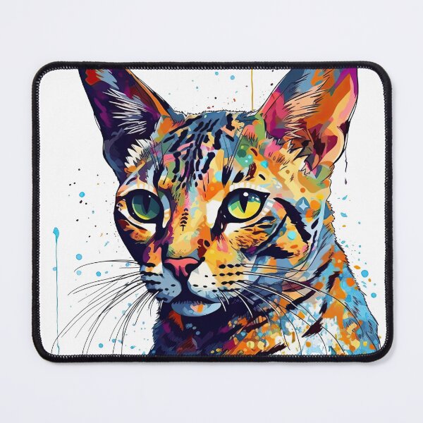 Item preview, OciStyle - Contemporary Ocicat Abstract Art on Vintage Designs designed and sold by DooodleGod.
