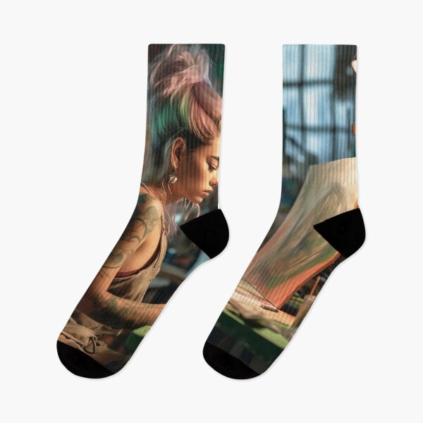 Item preview, the artist in her studio designed and sold by Rafael-Wong.