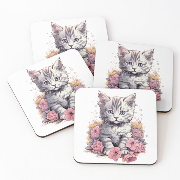 Item preview, Kitten Cutie Flower Design | PNG Sublimation designed and sold by JhazAineArtShop.