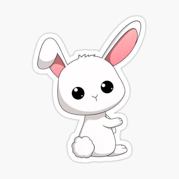 bunny,rabbit,usagi,chibi,kawaii,cute,animal,fluffy,white,pink,surprise,curi...