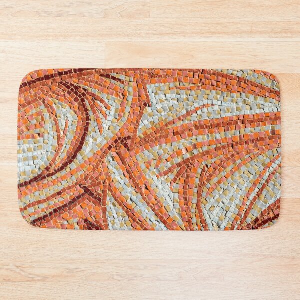 Item preview, Abstract Mosaic in Happy Orange Brown and Yellow Ribbons designed and sold by Georgia Mizuleva.