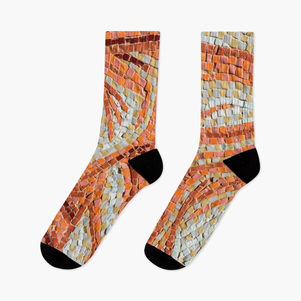 Item preview, Abstract Mosaic in Happy Orange Brown and Yellow Ribbons designed and sold by Georgia Mizuleva.