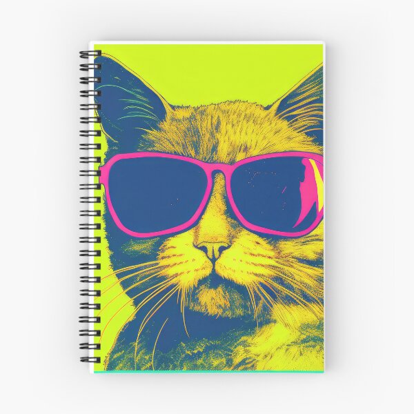 Item preview, andy warhol cute cat wear neon sunglasses designed and sold by 271Studio.