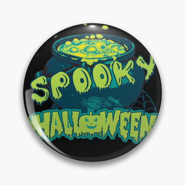 Item preview, Spooky Halloween Cauldron Typography Design designed and sold by Odetee.
