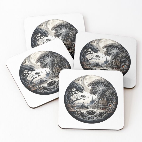 Item preview, Fantasy Zentangle Design in a Circle - Zentangle Tree Style Art designed and sold by AlanPhotoArt.
