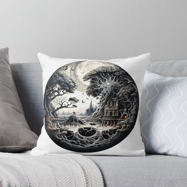 Item preview, Fantasy Zentangle Design in a Circle - Zentangle Tree Style Art designed and sold by AlanPhotoArt.