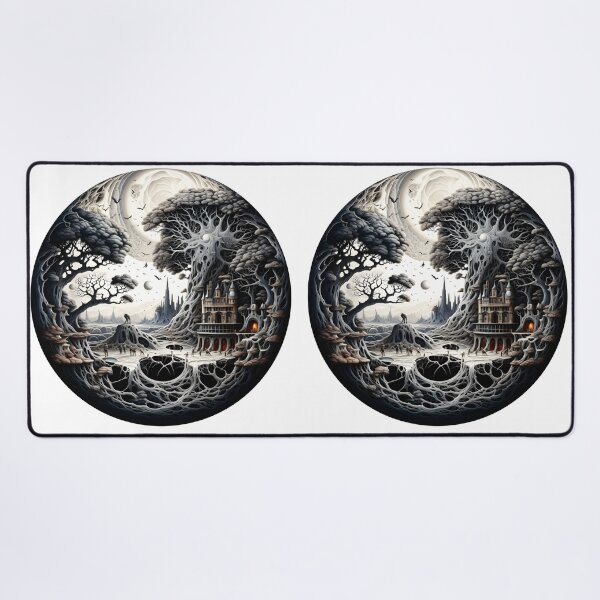Item preview, Fantasy Zentangle Design in a Circle - Zentangle Tree Style Art designed and sold by AlanPhotoArt.