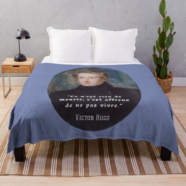 Item preview, Victor Hugo portrait and quote: Ce n'est rien de mourir, C'est affreux de ne pas vivre. designed and sold by artbleed.