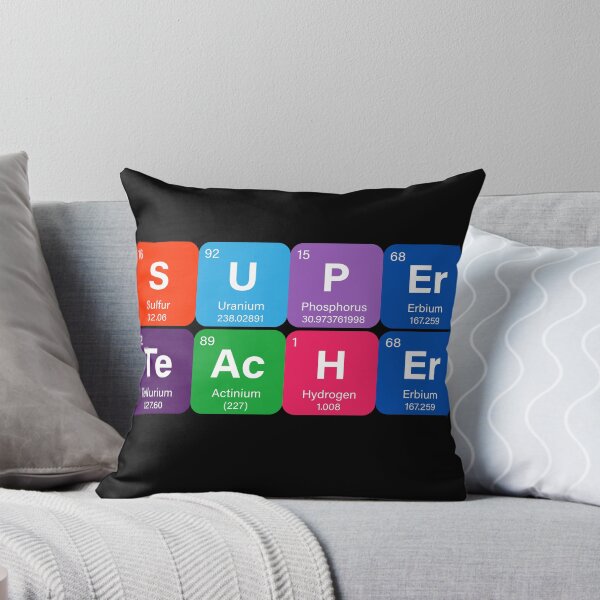 Item preview, Super Teacher Spelled out with Chemical Symbols designed and sold by petplushuman.