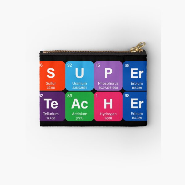 Item preview, Super Teacher Spelled out with Chemical Symbols designed and sold by petplushuman.
