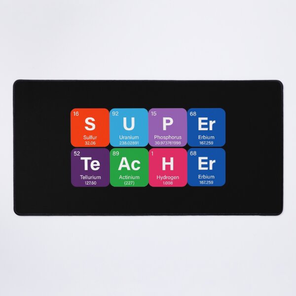Item preview, Super Teacher Spelled out with Chemical Symbols designed and sold by petplushuman.