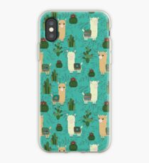 Alpaca teal iPhone Case
