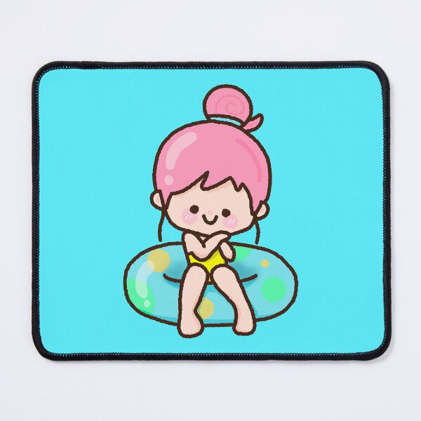 Item preview, Girl with swim ring in swimming pool designed and sold by nuchz.