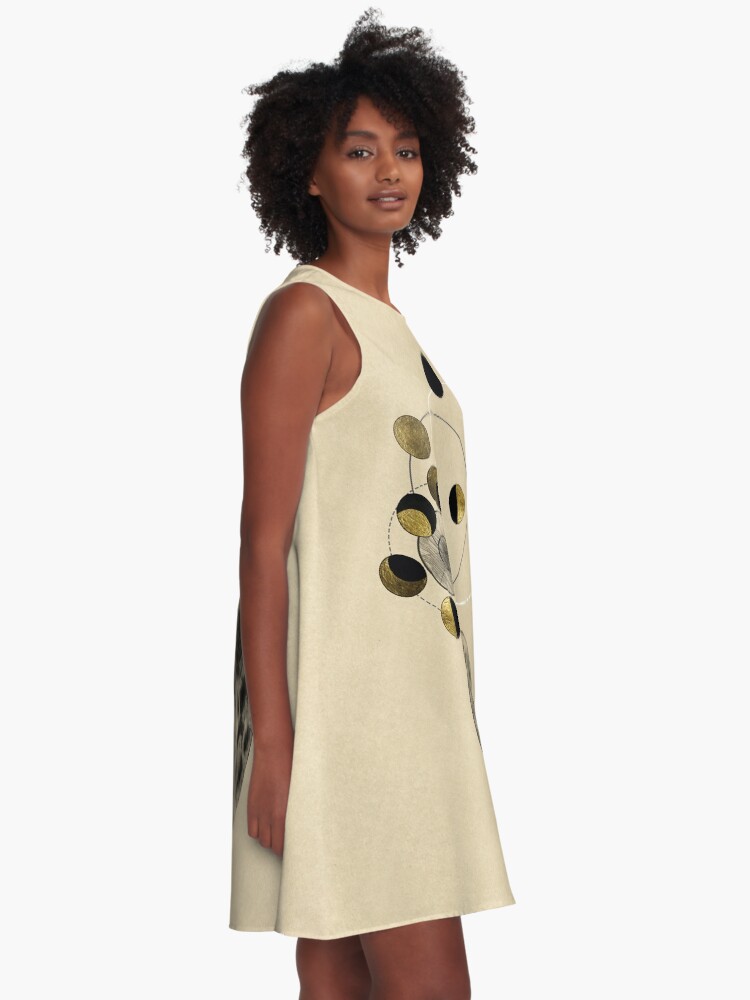 Alternate view of Phases of the Moon A-Line Dress